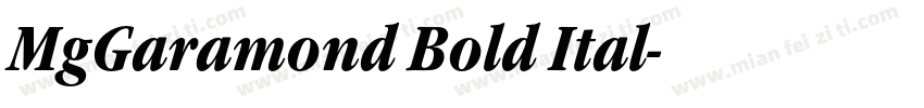 MgGaramond Bold Ital字体转换